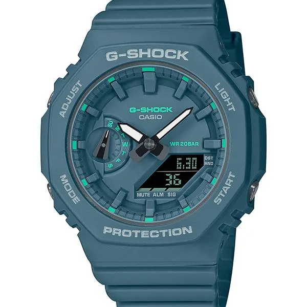 Reloj CASIO G-SHOCK GMA-S2100GA-3AJF para hombre con detalles verdes de tamaño mediano