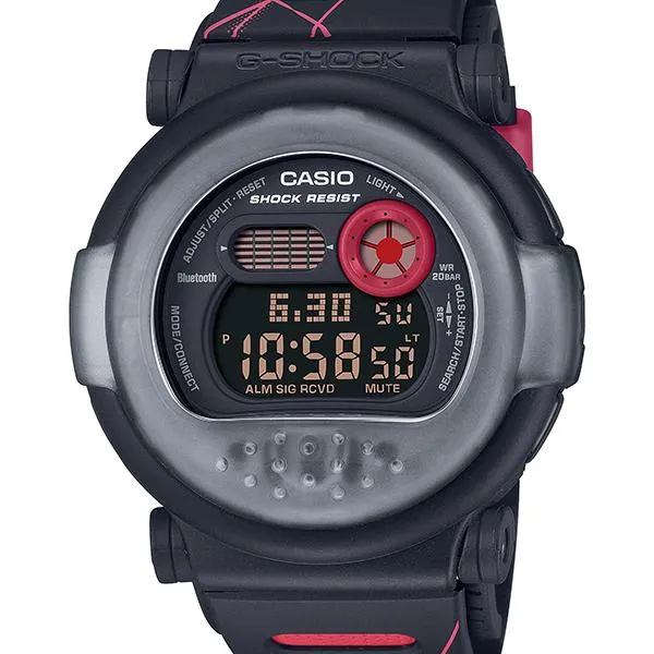 G-B001MVA-1JR CASIO G-SHOCK Reloj para hombre con doble bisel y enlace para smartphone en color gris