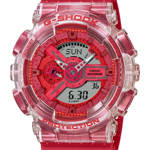 Reloj analógico-digital para hombre CASIO G-SHOCK GA-110GL-4AJR JDM Lucky Drop rojo