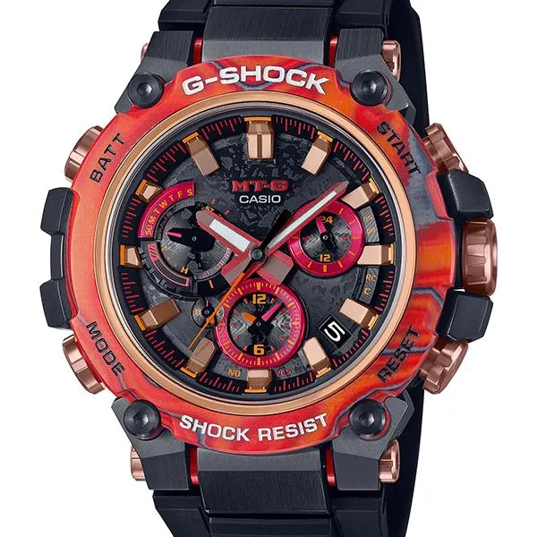 Reloj Casio G-Shock MTG-B3000FR-1AJR Flare Red con Bluetooth, radiocontrolado y solar para hombre