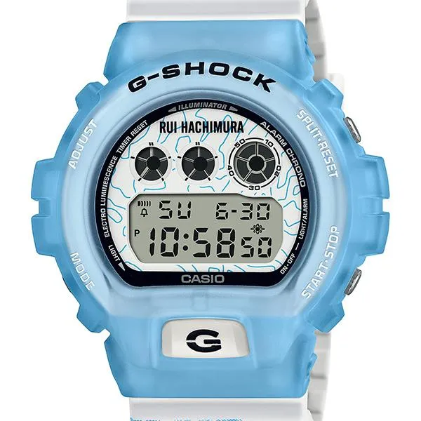 Reloj CASIO G-SHOCK DW-6900RH-2JR para hombre, modelo Signature de Rui Hachimura, color azul