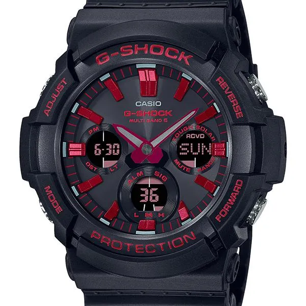Reloj G-SHOCK CASIO IGNITE RED para hombre, radiocontrolado y con energía solar, GAW-100BNR-1AJF