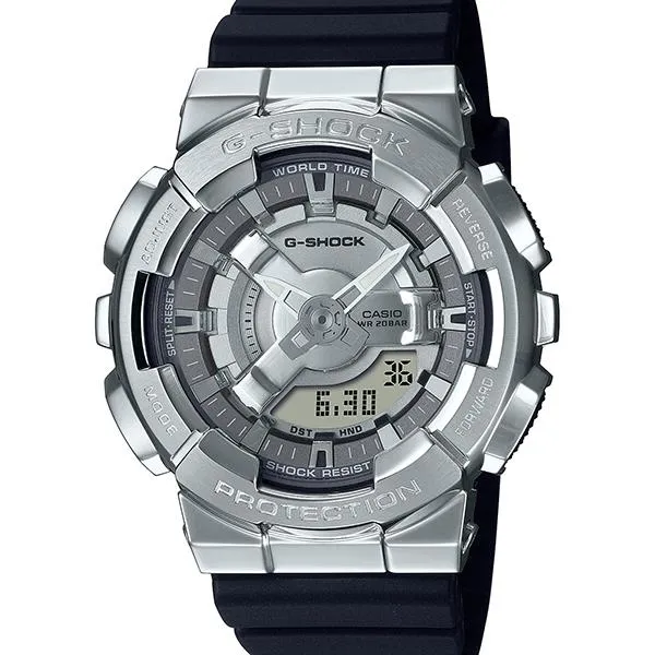 Reloj CASIO G-SHOCK GM-S110-1AJF de tamaño mediano y pequeño con revestimiento metálico para hombre