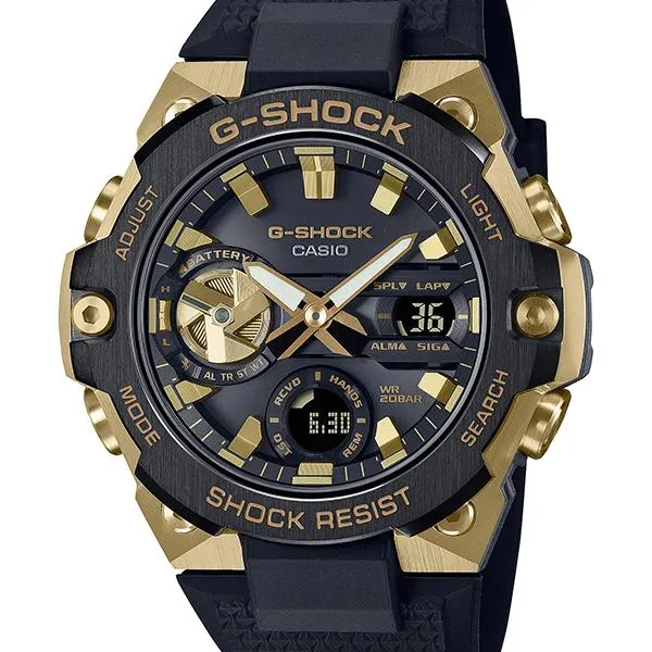 GST-B400GB-1A9JF CASIO G-SHOCK G-STEEL Reloj G-Steel negro dorado para hombre