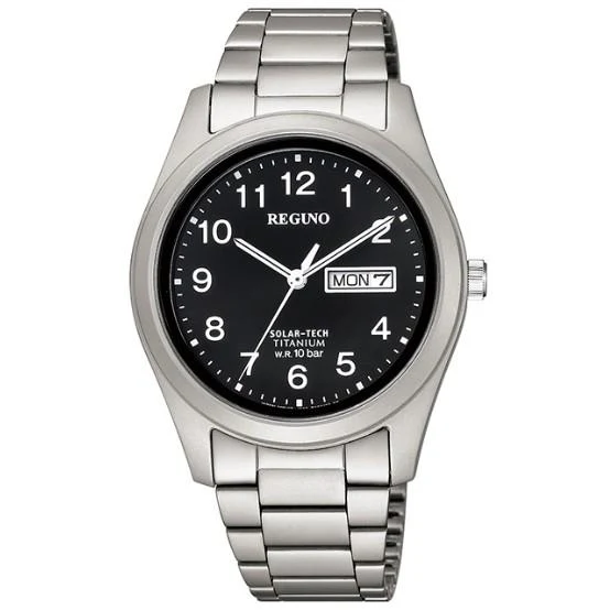 Reloj de hombre CITIZEN REGUNO KM1-415-53 JDM Solar Tech con esfera blanca y brazalete metálico