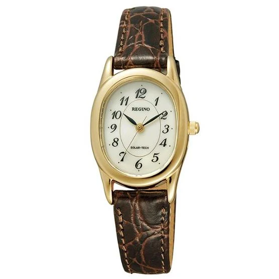 Reloj Citizen REGUNO Solar Tech para mujer RL26-2091C con batería solar y correa de cuero
