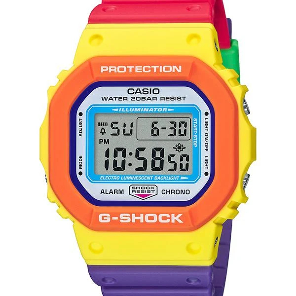 Reloj CASIO G-SHOCK multicolor psicodélico DW-5610DN-9JF para hombre