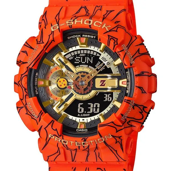 GA-110JDB-1A4JR Reloj para hombre con el modelo de colaboración Dragon Ball Z de G-SHOCK y CASIO