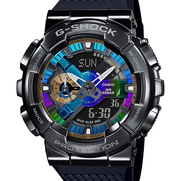 Reloj analógico-digital GM-110B-1AJF G-SHOCK CASIO para hombre, color negro metálico