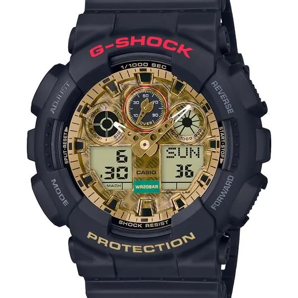 Reloj de pulsera para hombre con cronómetro CASIO G-SHOCK GA-100TMN-1AJR