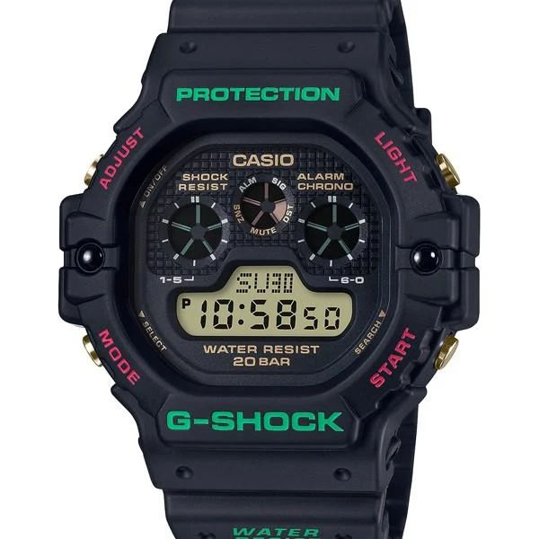 Reloj CASIO G-SHOCK DW-5900TH-1JF para mujer, resistente a los golpes, estilo retro de los años 1990
