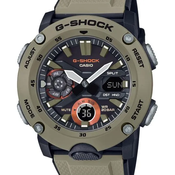 Reloj CASIO G-SHOCK con estructura de protección de núcleo de carbono GA-2000-5AJF para hombre