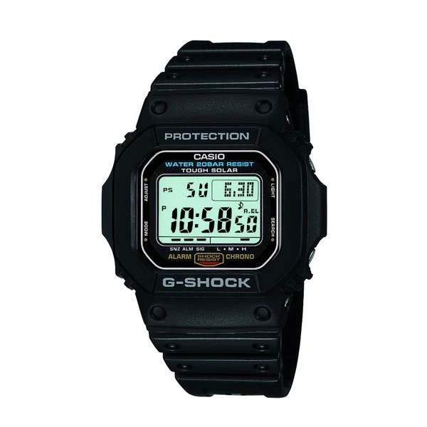 Reloj CASIO G-SHOCK G-5600E-1JF JDM Origin Tough Solar Digital Negro Cuadrado para Hombre
