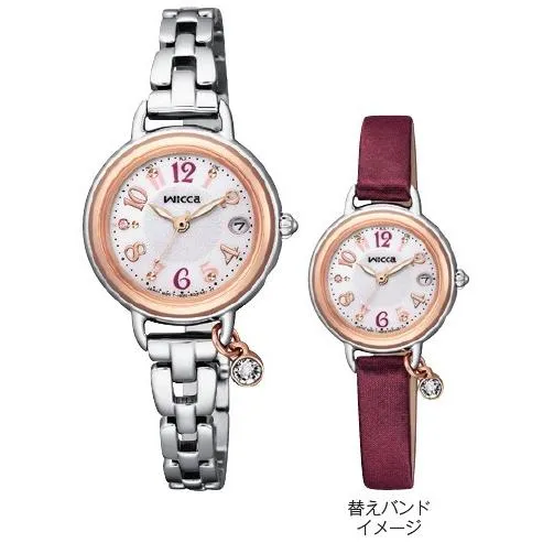Reloj radiocontrolado Citizen Wicca Solar Tech KL0-511-11 con correa intercambiable