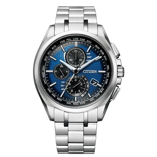 Reloj de hombre CITIZEN ATTESA AT8040-57L JDM Super Titanium Eco-Drive con función de hora mundial