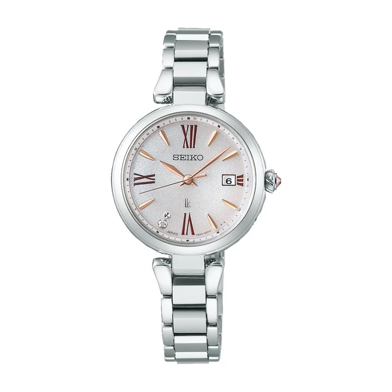 SEIKO LUKIA Grow SSQW081 Reloj solar radiocontrolado para mujer con diamantes cultivados en laboratorio