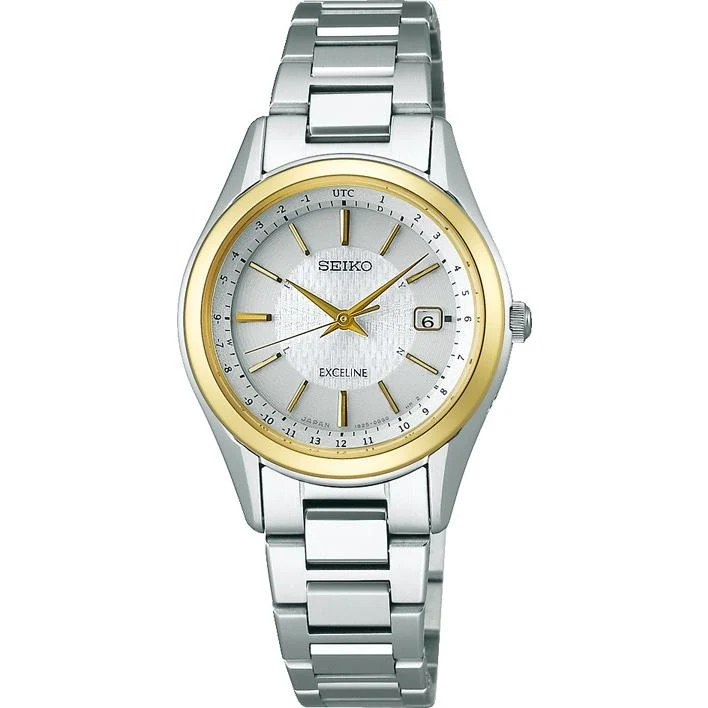 Relojes - SEIKO - Exceline - SWCW118 - Mujer - Reloj con radio solar - Titanio -