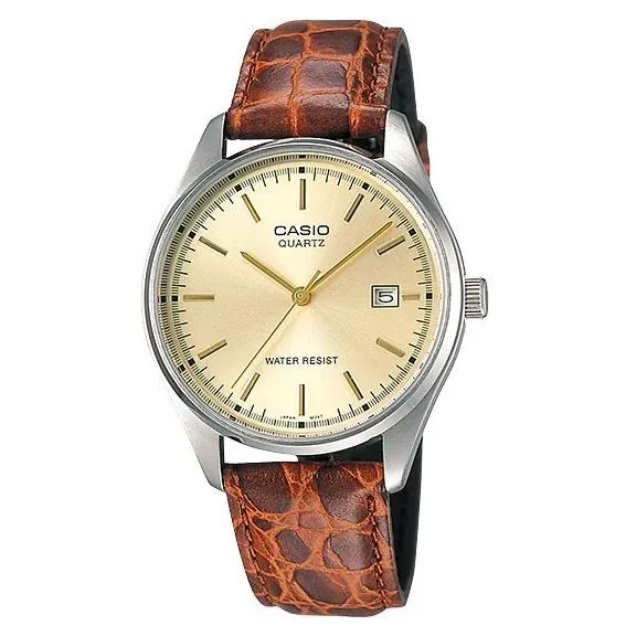 Colección CASIO STANDARD Correa de cuero para hombre con calendario MTP-1175E-9AJH