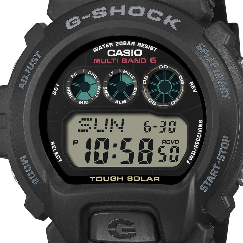 Reloj CASIO G-SHOCK GW-6900-1JF JDM Radiocontrolado Solar Multi-Band 6 Serie 6900 Digital Negro para Hombre