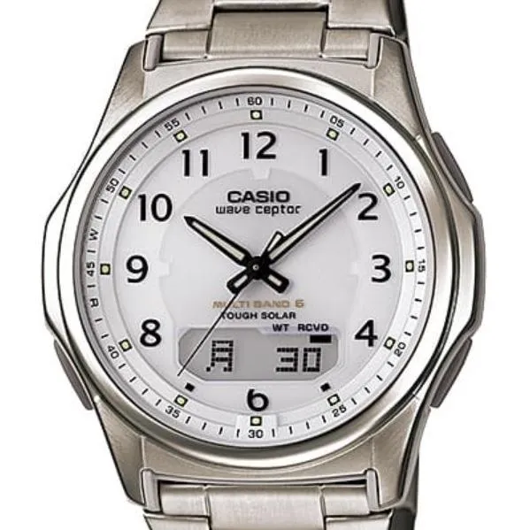 Reloj analógico-digital para hombre CASIO Wave Ceptor WVA-M630TDE-7AJF JDM Solar Radiocontrolado Multi-Band 6 de titanio