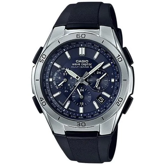 Reloj CASIO Wave Ceptor WVQ-M410-2AJF JDM Tough Solar Multiband 6 Cronógrafo Analógico-Digital para Hombre, Azul Marino
