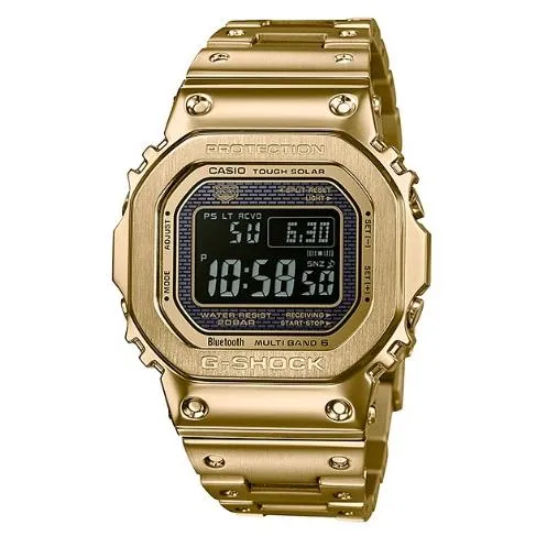 Reloj digital para hombre CASIO G-SHOCK GMW-B5000GD-9JF JDM, totalmente metálico, con revestimiento iónico de oro y tecnología Tough Solar.