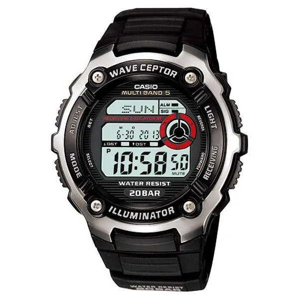 Reloj CASIO Sports Gear WV-200R-1AJF JDM Radio Wave Multiband 5 Digital para hombre con cronómetro y hora mundial