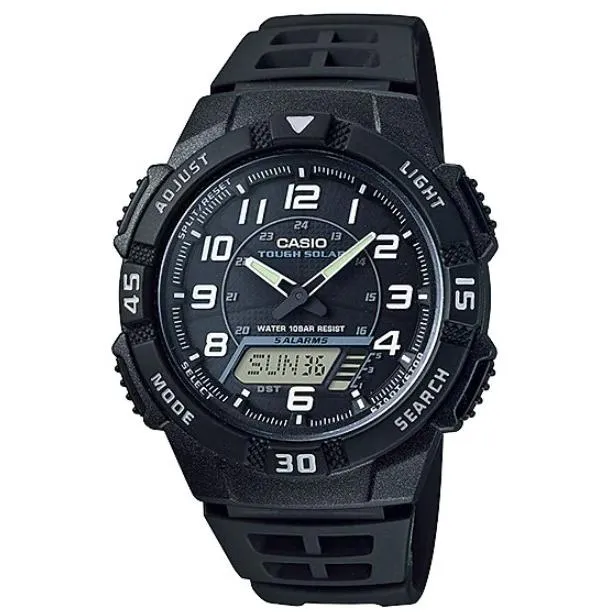 Reloj de pulsera analógico-digital para hombre CASIO Collection AQ-S800W-1BJH JDM Tough Solar con función de hora mundial