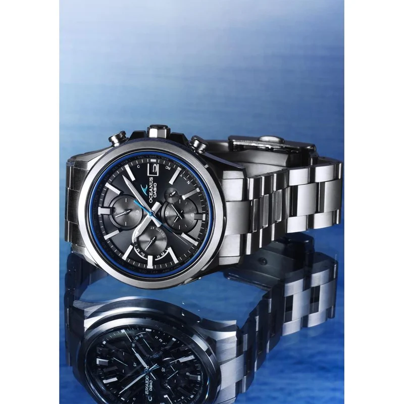 Reloj analógico de titanio para hombre CASIO OCEANUS OCW-T4000-1AJF JDM con energía solar, radio, Bluetooth y caja de titanio.
