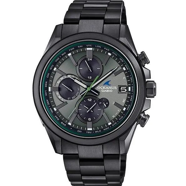 Reloj analógico para hombre CASIO OCEANUS OCW-T4000BA-1A3JF JDM Solar Radio de titanio con cristal de zafiro