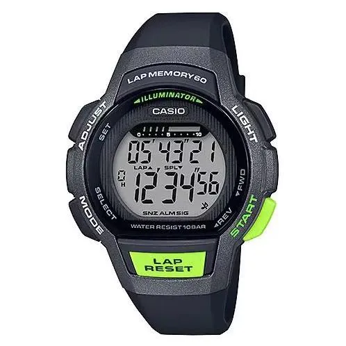 Reloj deportivo digital para mujer CASIO LWS-1000H-1AJH JDM Runner Series de 60 vueltas, resistente al agua hasta 100 m.