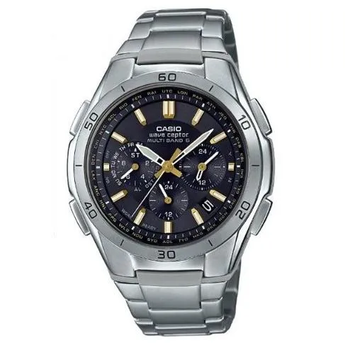 Reloj CASIO Wave Ceptor WVQ-M410TD-1A2JF JDM Tough Solar Multiband 6 Radio Cronógrafo para hombre, correa de titanio, resistente al agua hasta 10 ATM, ligero.