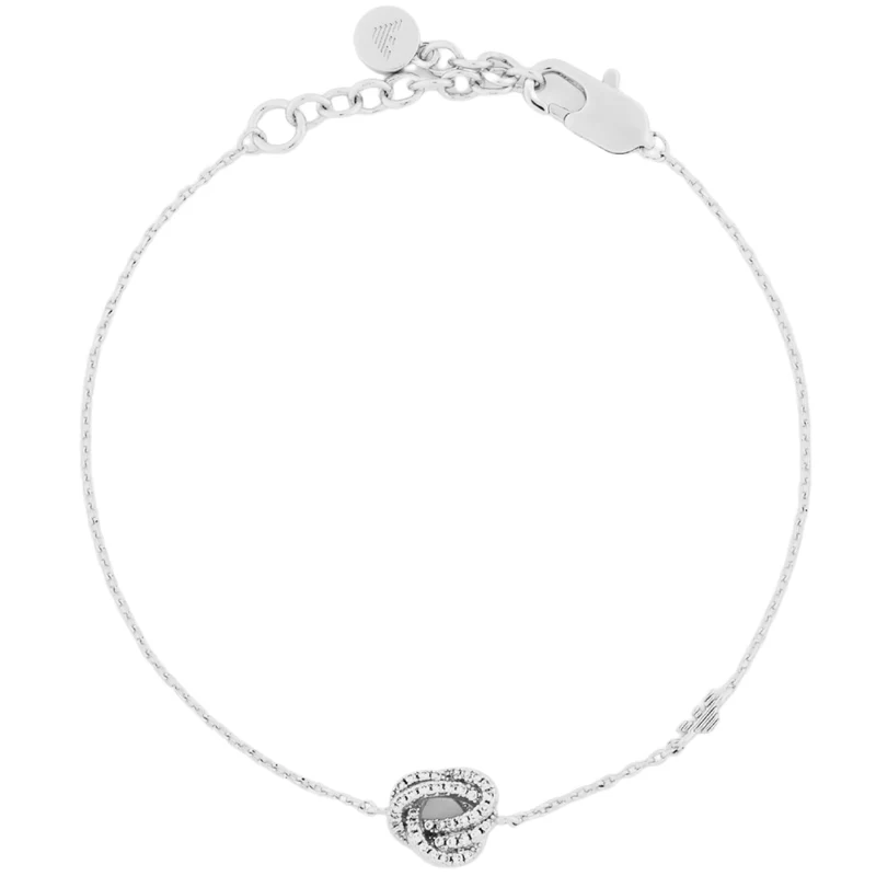 Emporio Armani Sentimental Silver Brass Ladies Station Bracelet EGS3422040