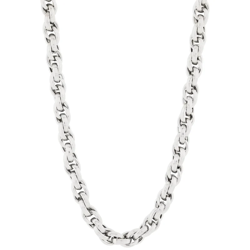 Emporio Armani Iconic Trend Silver Steel Mens Chain Necklace EGS3378040