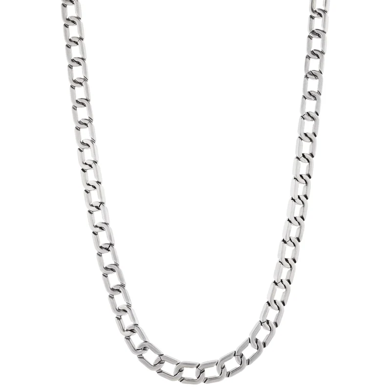 Emporio Armani Eagle Logo Silver Steel Mens Chain Necklace EGS3372040