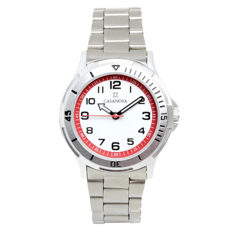 Reloj Casanova Junior con Correa de Aluminio Blanco y Rojo