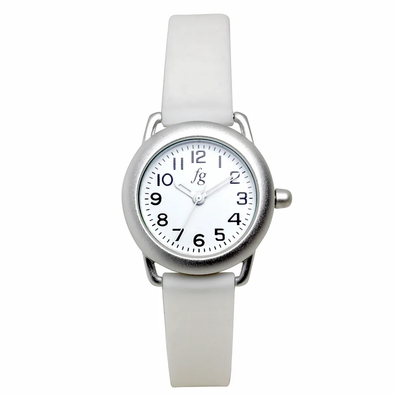 Reloj Junior FG Casual con Correa de Silicona Blanca
