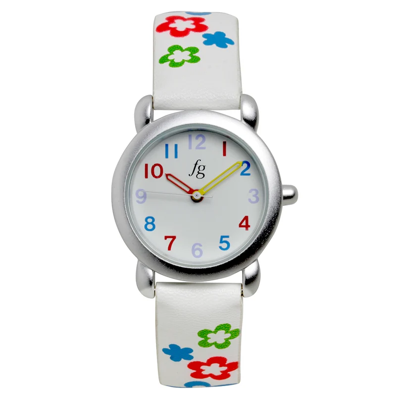 Reloj Junior FG Casual Blanco con Correa de Cuero Sintético