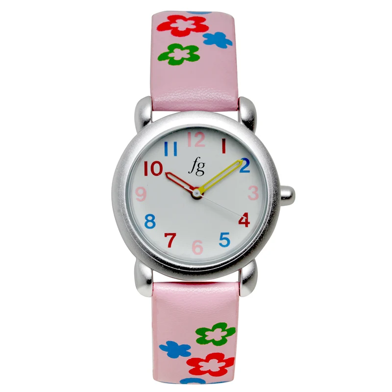 Reloj Junior FG Casual Flowers con Correa de Cuero Sintético