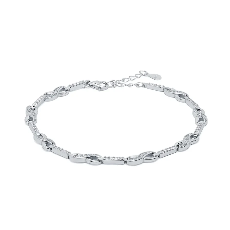 Pulsera de Plata de Ley 925 con Circonitas