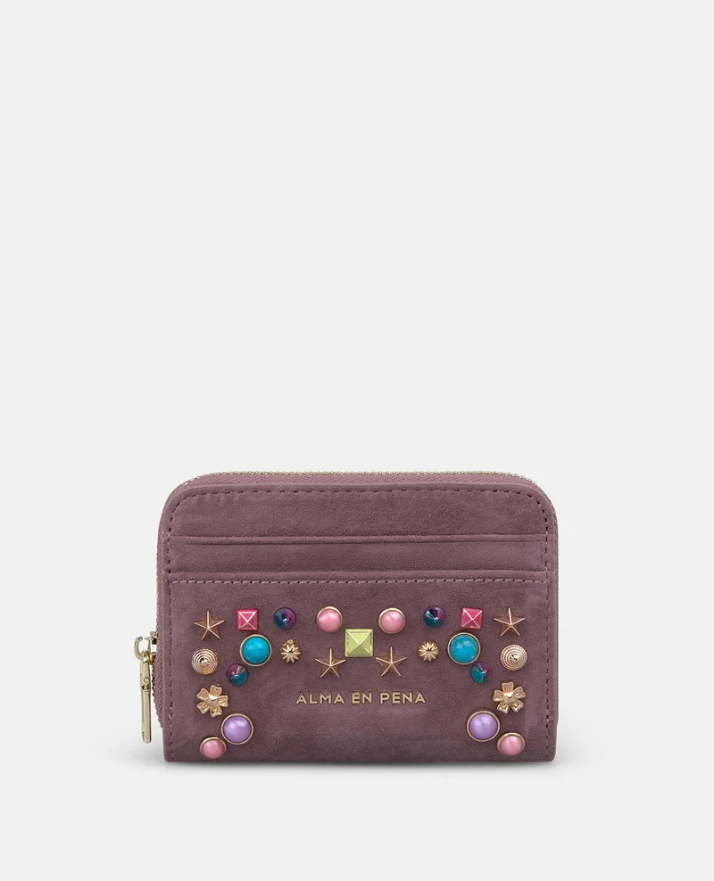 CARTERA CUADRADA TACHAS MULTICOLOR