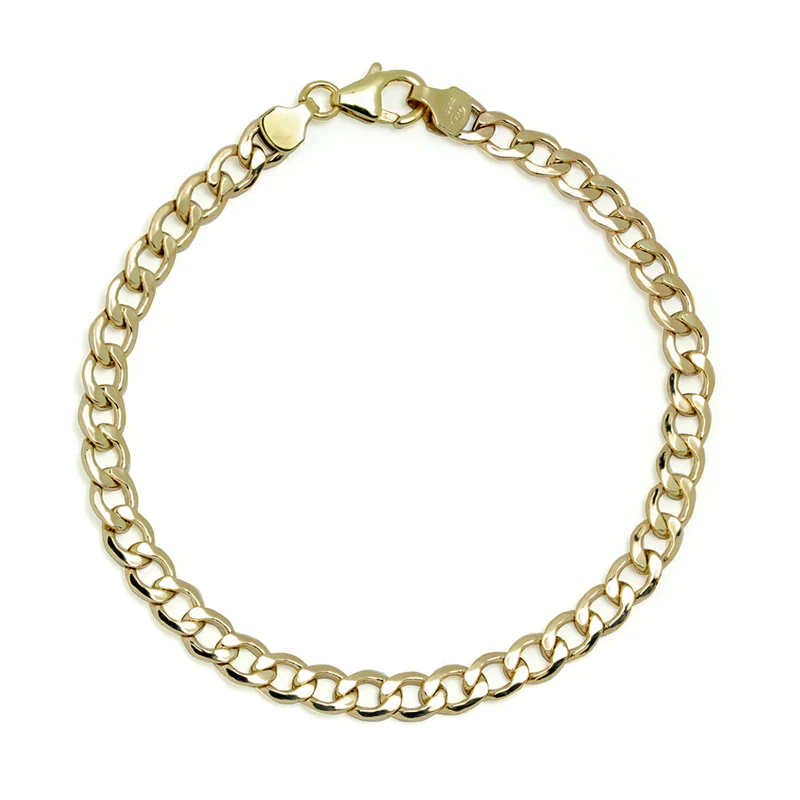 Pulsera Barbada de Oro de 9 Quilates