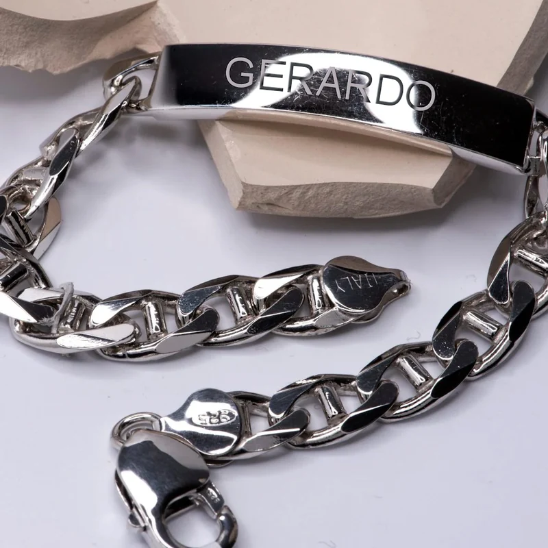 Pulsera Nomeolvides de Plata de Ley 925 con Cierre Barco
