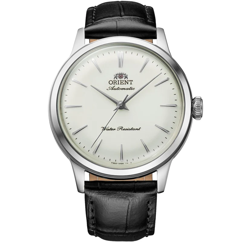 Orient Bambino 'No-Date' 36mm White Dial Leather Automatic Watch RA-BB0103S30B