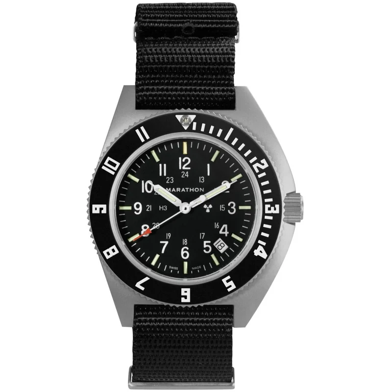 Marathon Steel Navigator (SSNAV-D) Black Dial Men's Watch WW194013SS-0103