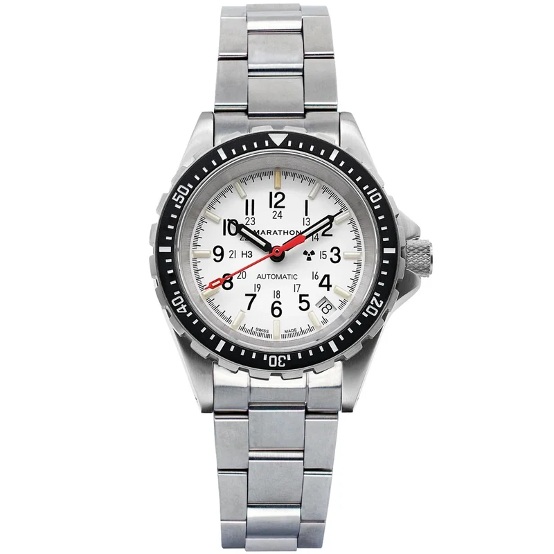 Marathon MSAR Arctic Edition 36mm White Dial Steel Mens Automatic Watch WW194026SS-0506