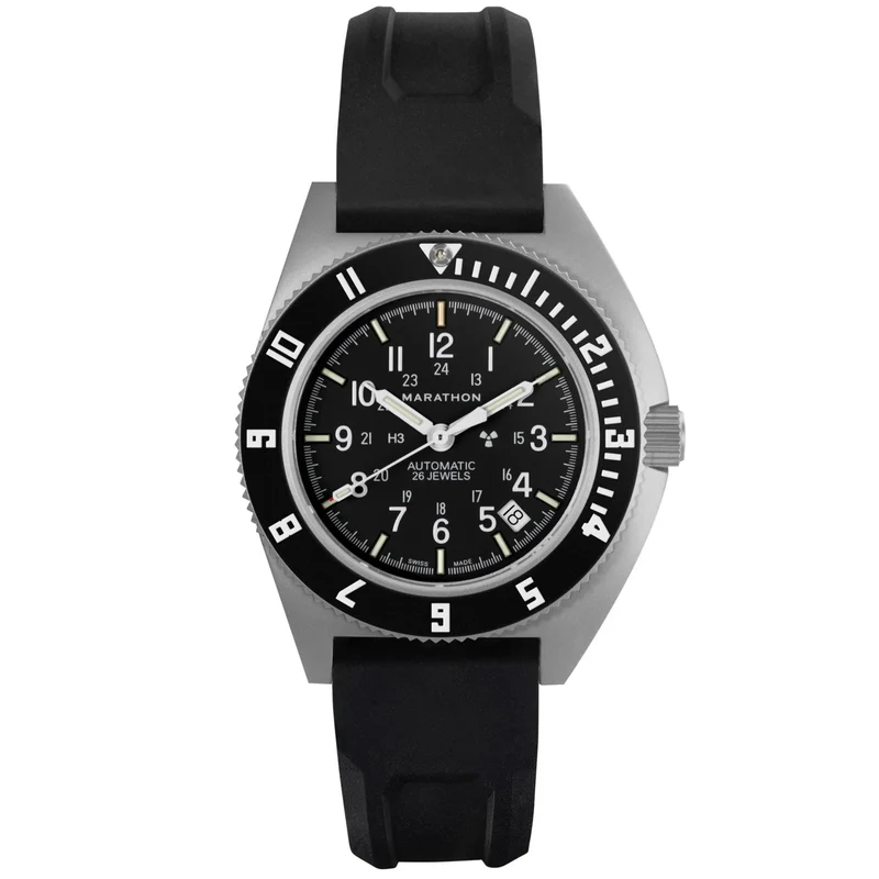 Marathon Navigator SSNAV-D 41mm Black Dial Rubber Mens Automatic Watch WW194030SS-0130