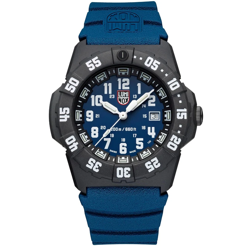 Luminox Navy SEAL 3550 Series 44mm Blue Dial Rubber Mens Quartz Watch XS.3553