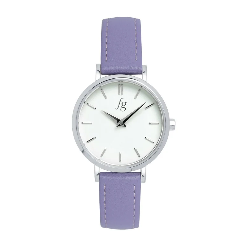 Reloj FG Classic con Correa de Cuero Lila