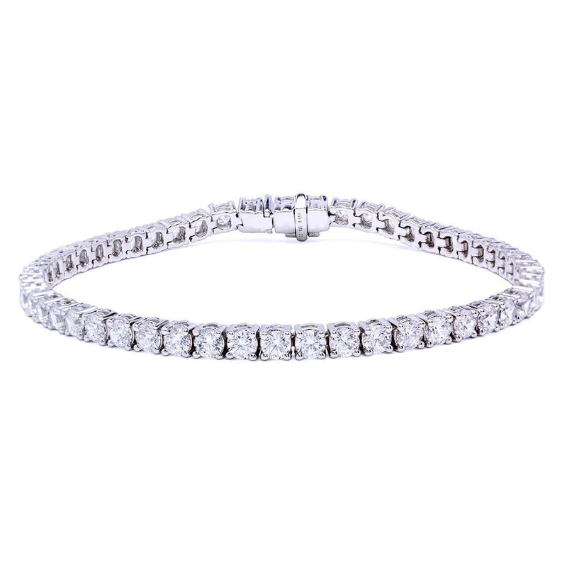Pulsera Rivière de Oro Blanco de 18 Quilates con Brillantes